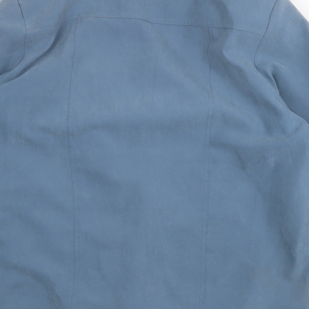 Womens UK Size 14 Bonmarché Blue Trench Coat