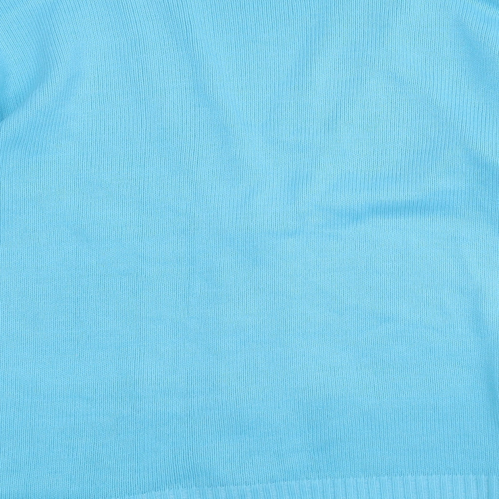 Choices Womens Blue V-Neck Acrylic Cardigan Jumper Size L