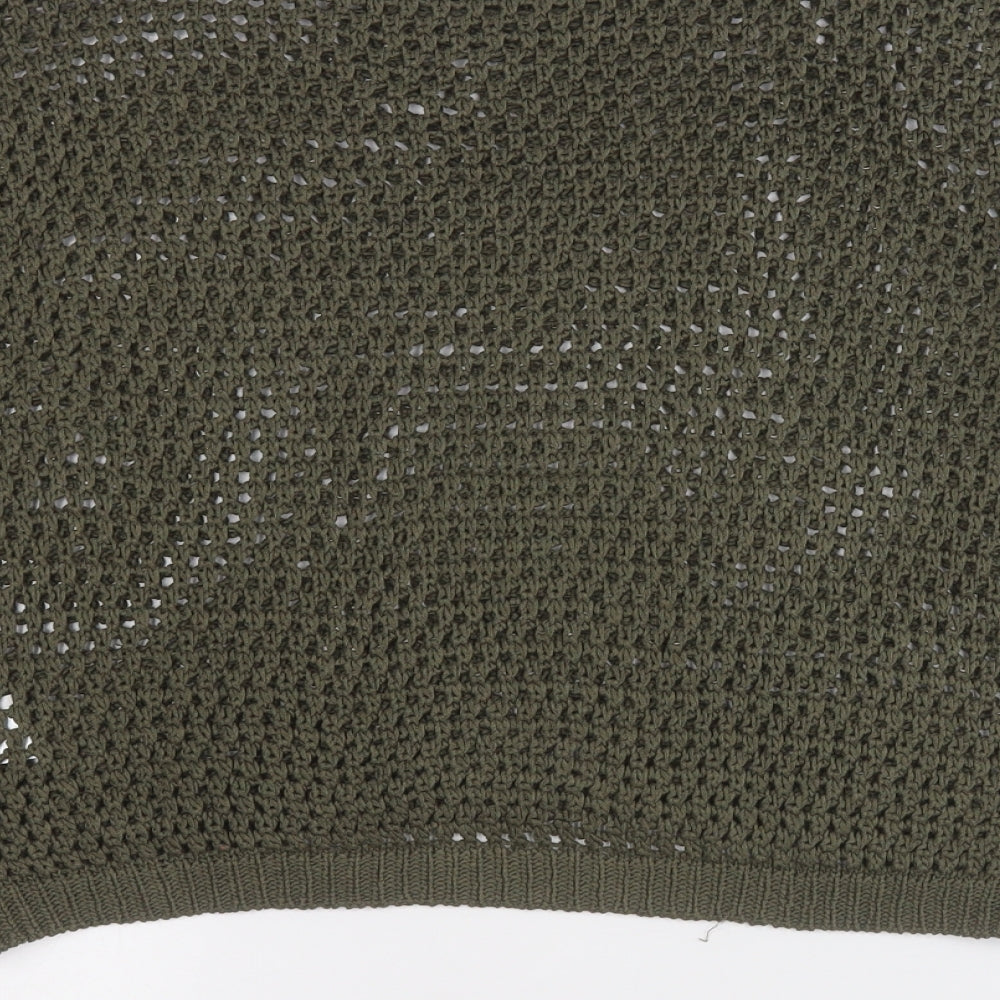 Primark Womens Green Round Neck Acrylic Pullover Jumper Size XS