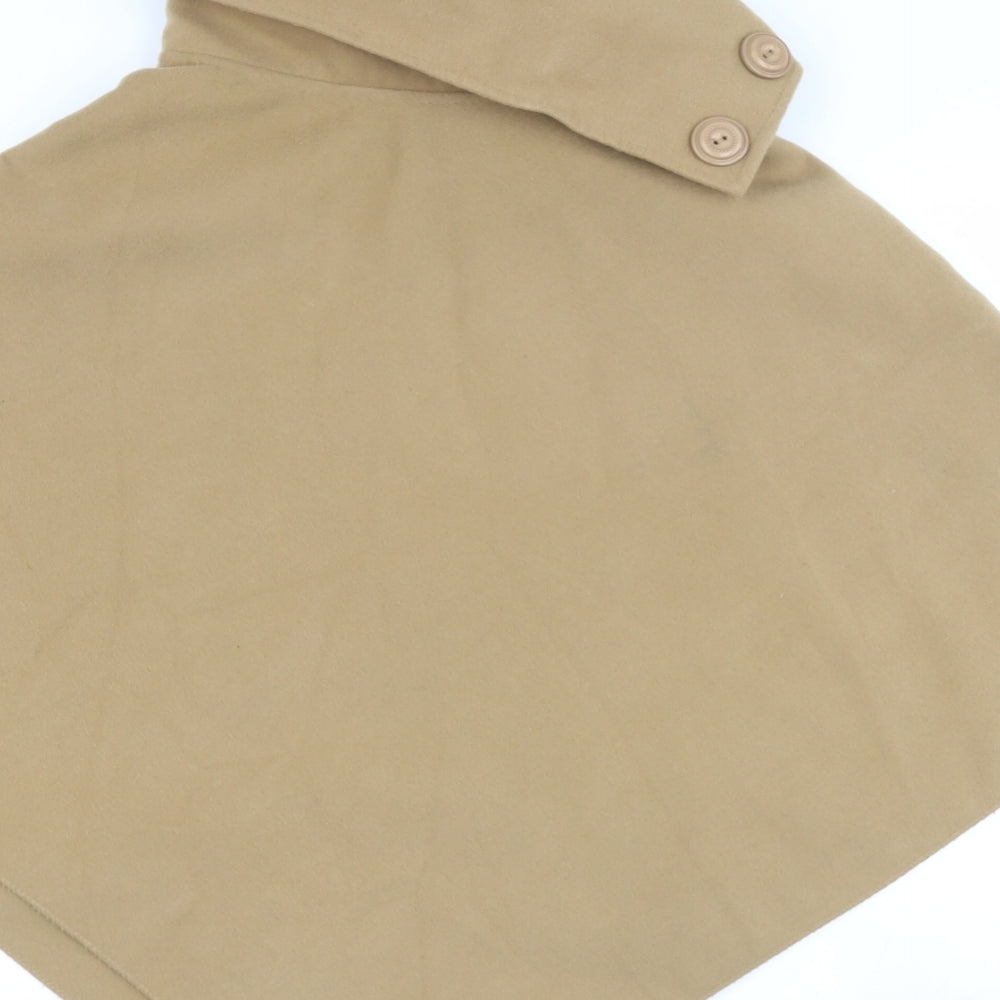 IZABEL Womens Beige Collared Polyester Cardigan Jumper Size 8