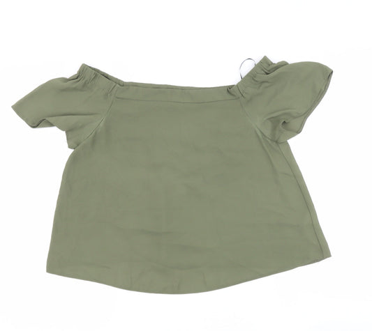 Womens UK Size 10 new look Green Basic Blouse