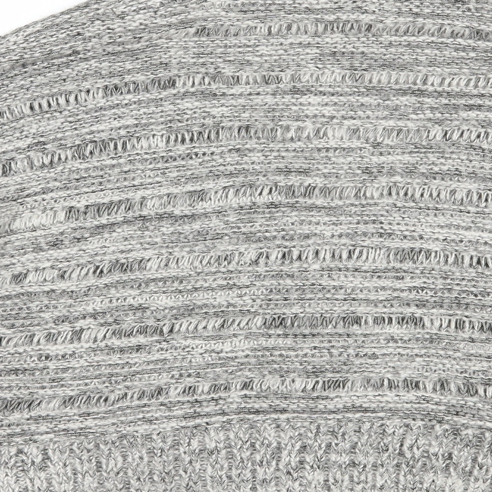 Limited Collection Womens Grey V-Neck Acrylic Cardigan Jumper Size 16