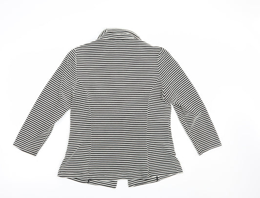 Papaya Womens Black Striped Jacket Blazer Size 14