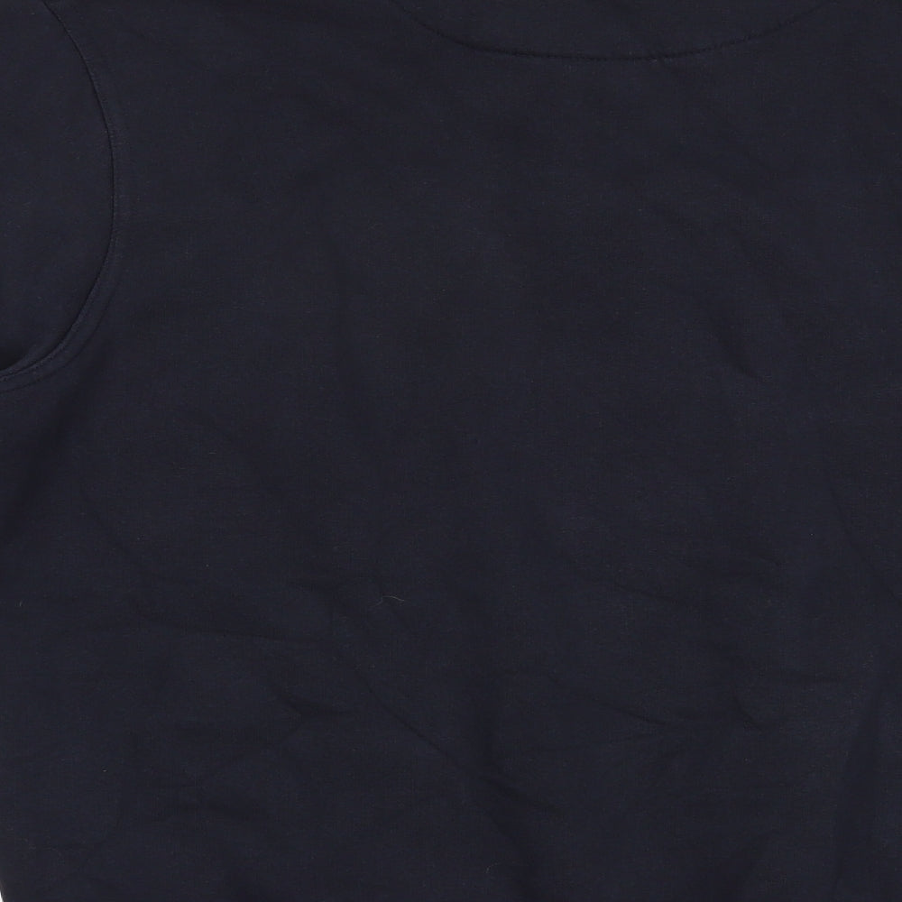 BHS Mens Blue Collared Acrylic Pullover Jumper Size L