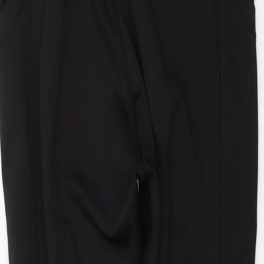 Womens UK Size M Preworn Cropped Black Leggings
