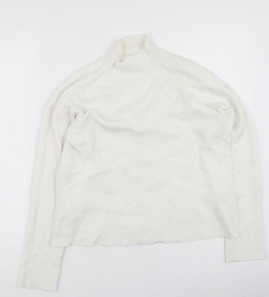 Primark Womens Ivory High Neck Viscose Pullover Jumper Size M