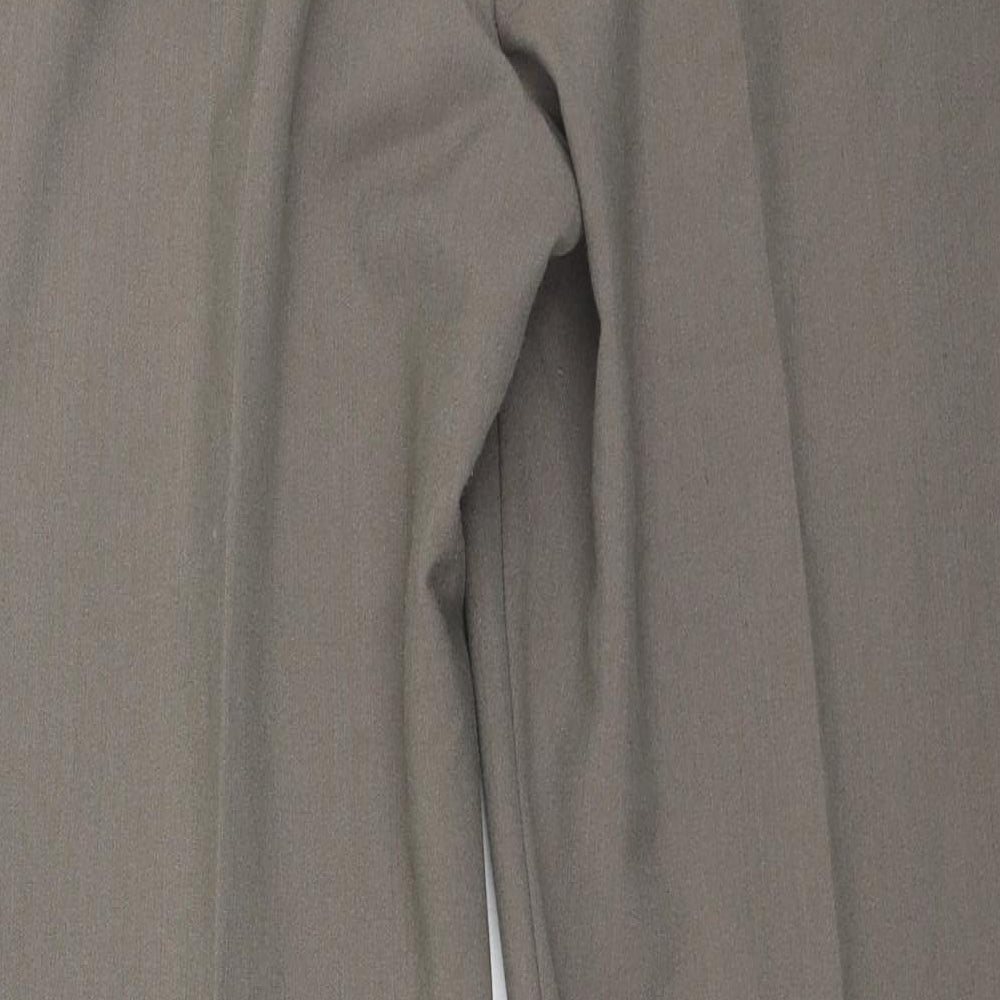 Bonmarché Womens Brown Polyester Trousers Size 12 L29 in Regular