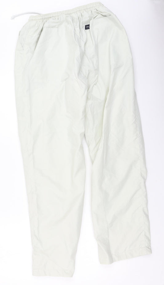 Cotton Traders Womens Beige Polyester Trousers Size M L32 in Regular