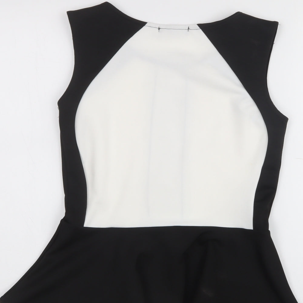 Womens UK Size 10 Exhibit Black Basic T-Shirt