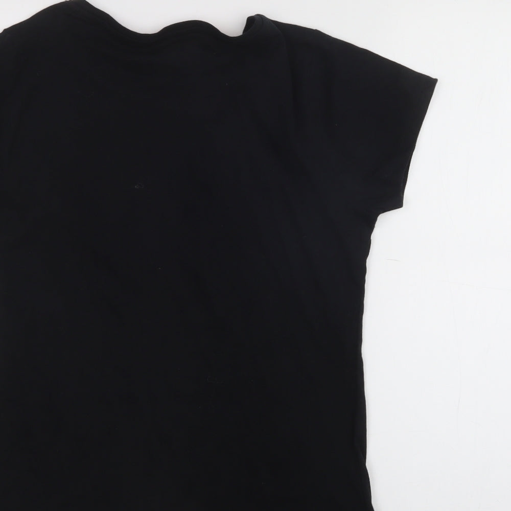 Womens UK Size 10 Pep & co Black Basic T-Shirt