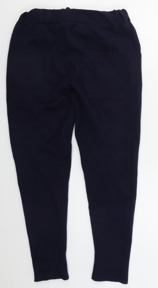 Womens UK Size M Zara Regular Fit Sweatpants Blue Trousers