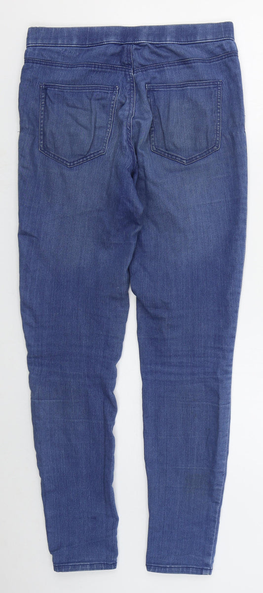 H&M Womens Blue Cotton Jegging Jeans Size 8 L29 in Regular