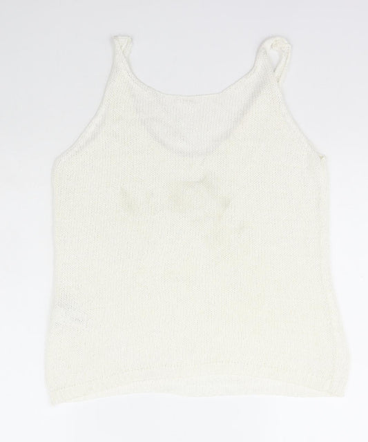 Womens UK Size 12 NEXT Ivory Basic T-Shirt