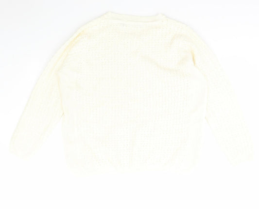 Womens UK Size L Ble Ivory Pullover Jumper