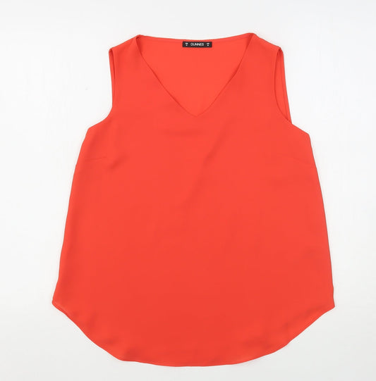 Womens UK Size 10 Dunnes Stores Red Basic Blouse