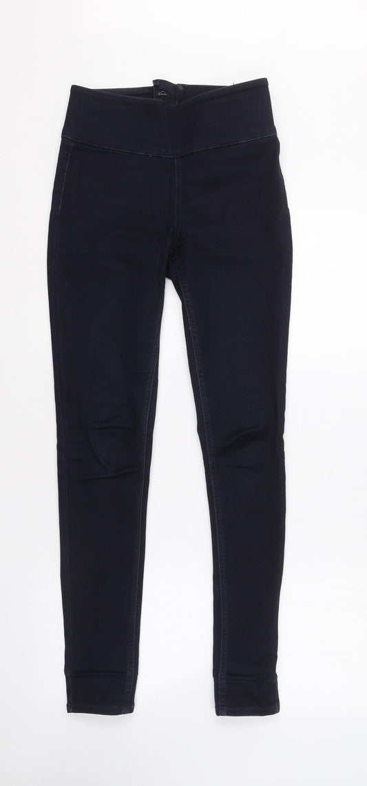 Womens UK Size S Pieces Regular Fit Jegging Blue Trousers