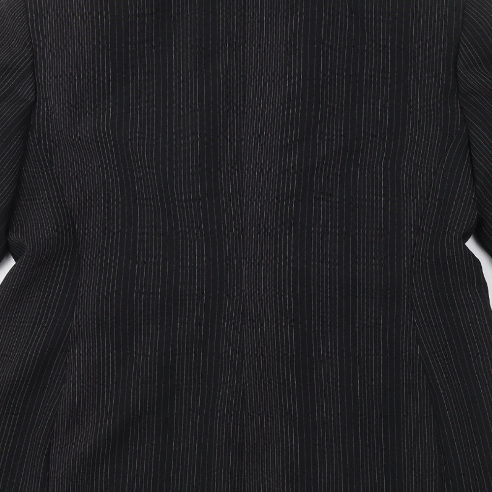 Marks and Spencer Womens Black Striped Jacket Blazer Size 14