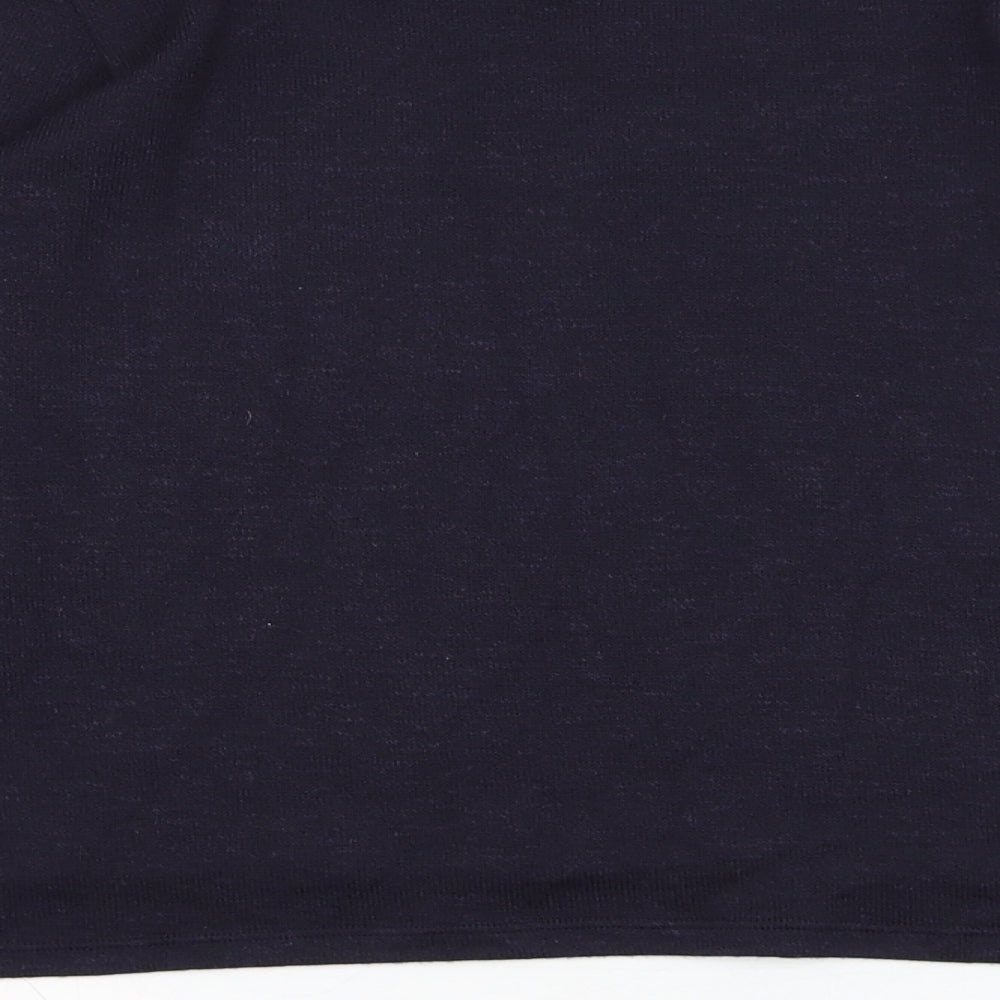 H&M Girls Blue Collared Polyester Pullover Jumper Size 9-10 Years Pullover