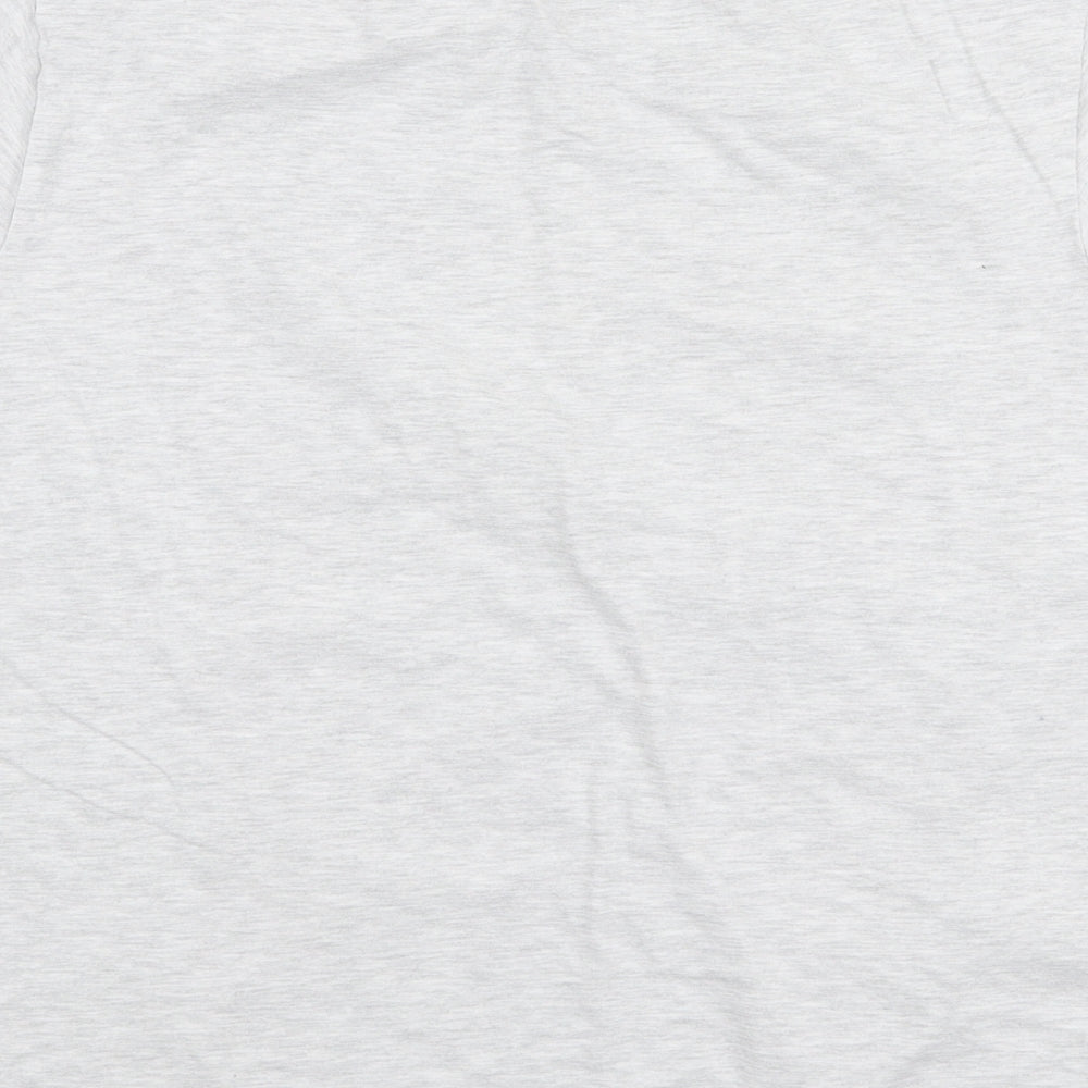 Primark Womens Grey Cotton Jersey T-Shirt Size L Round Neck - Disney Mickey Mouse