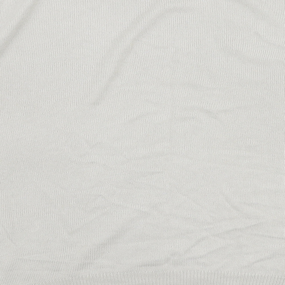 George Mens Grey Round Neck Acrylic Pullover Jumper Size L