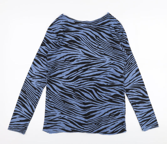 Womens UK Size S Preworn Blue Pullover Jumper