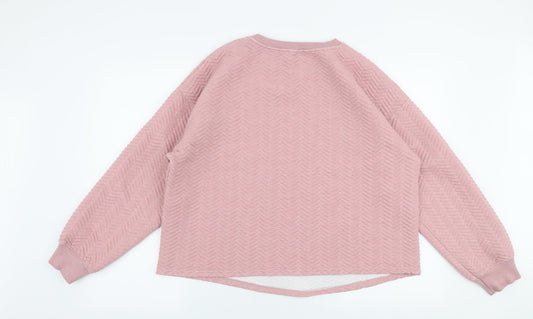 Womens UK Size L New Look Pink Pullover Jumper