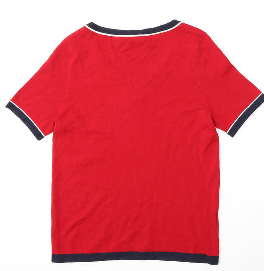 Womens UK Size M CC Red Pullover Jumper