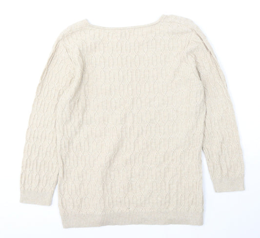 Womens UK Size M CC Beige Pullover Jumper