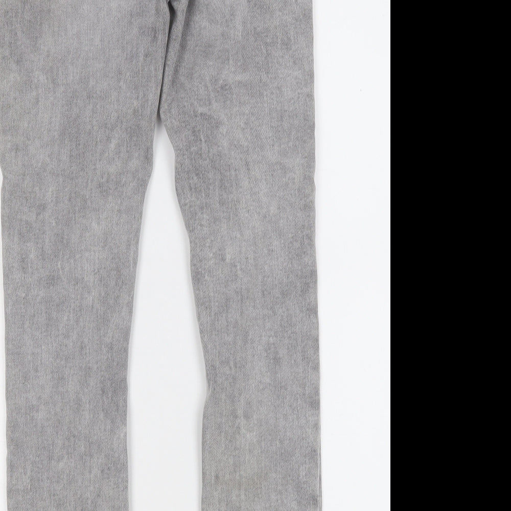 Denim & Co. Womens Grey Cotton Skinny Jeans Size 8 L27 in Regular