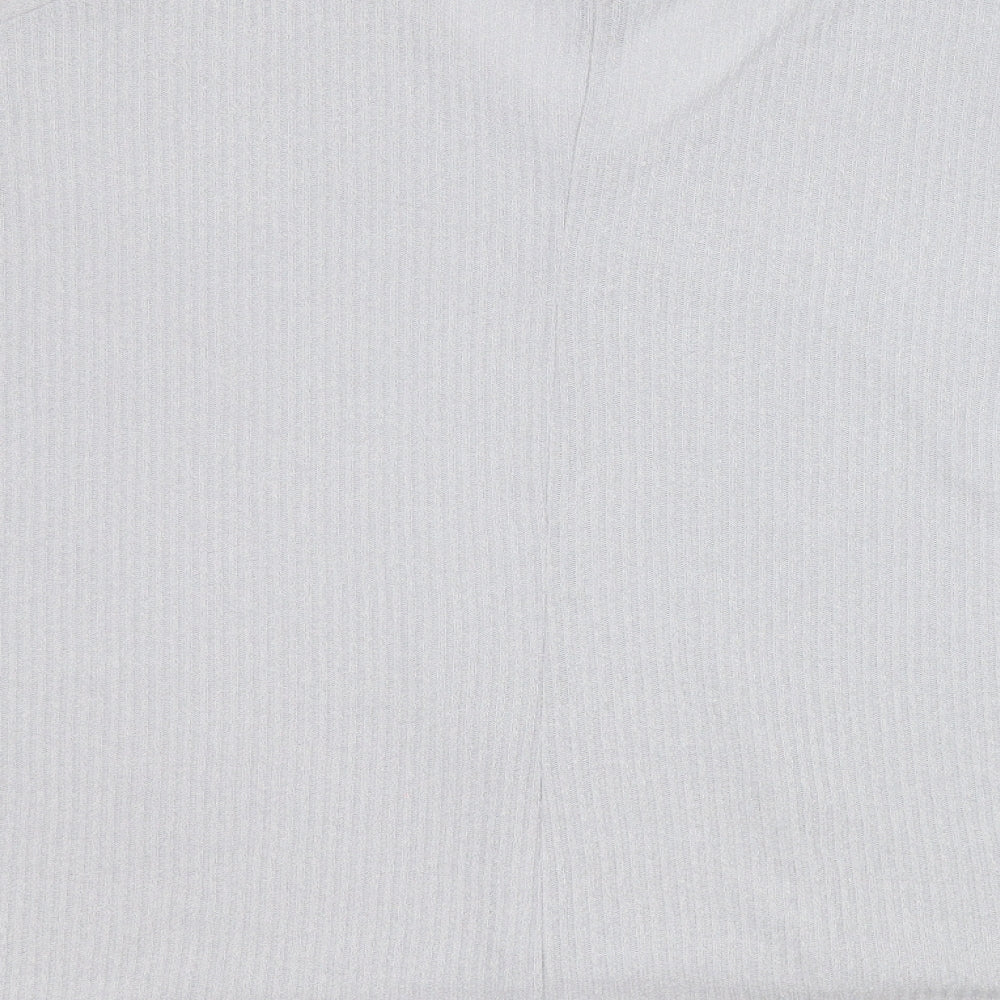 Womens UK Size S New Look Grey Basic Blouse