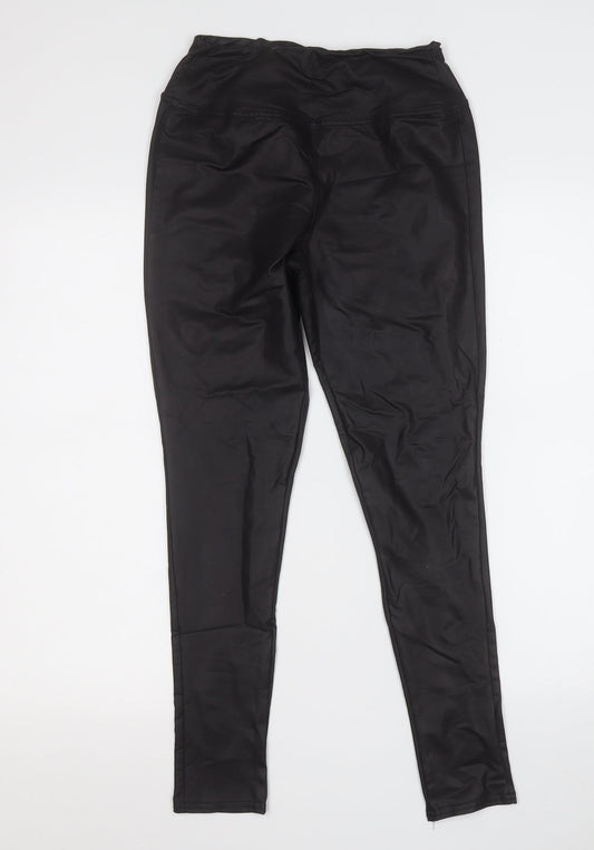 Womens UK Size 10 Boohoo Regular Fit Jegging Black Trousers