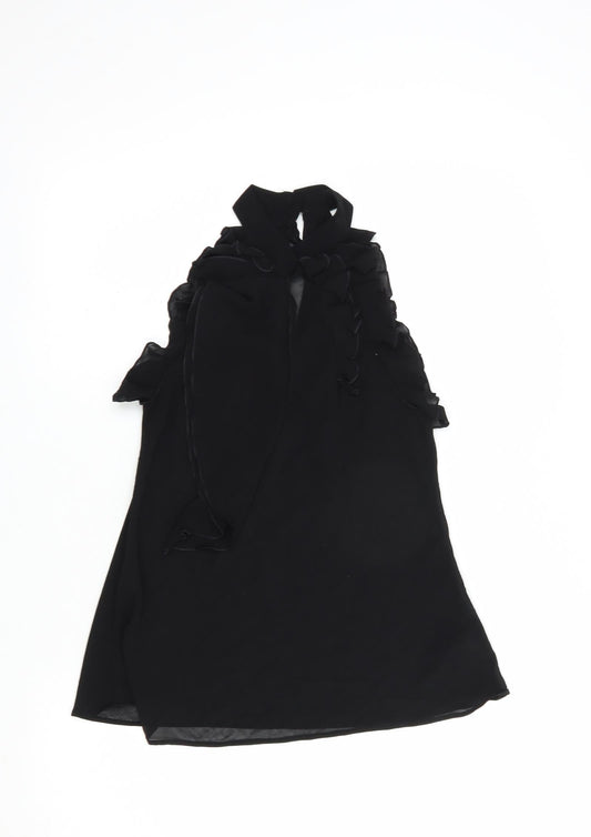 Womens UK Size 8 Miss Selfridge Black Basic Blouse