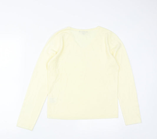 Womens UK Size S Debbie Morgan Yellow Pullover Jumper