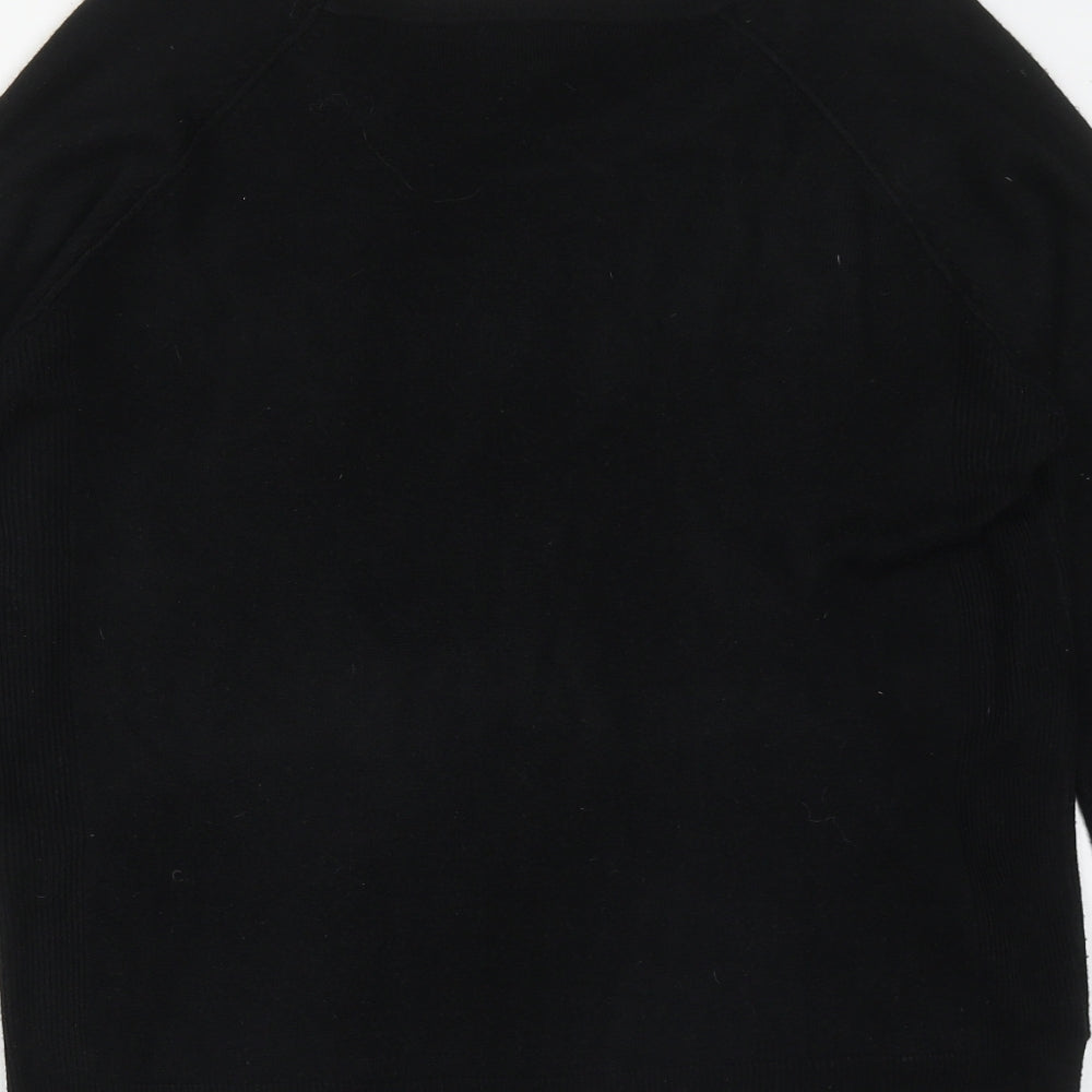 Primark Womens Black Scoop Neck Acrylic Pullover Jumper Size L
