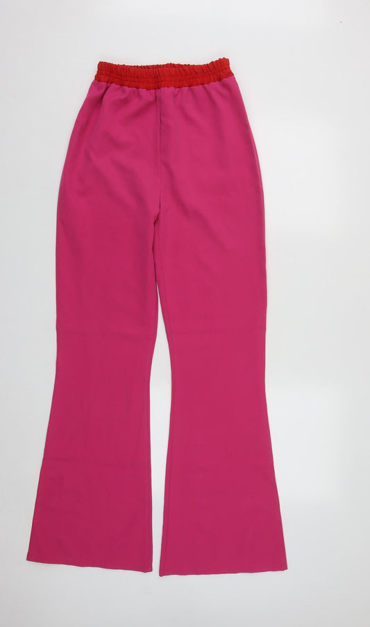 Womens UK Size 8 Boohoo Regular Fit Pink Trousers