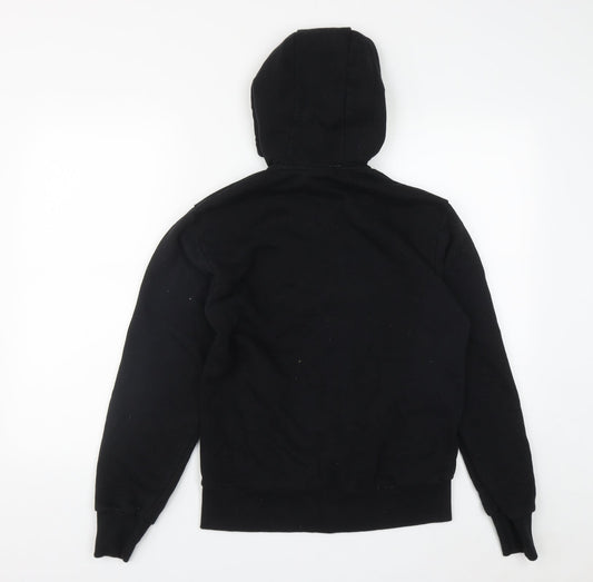 ellesse Womens Black Cotton Full Zip Hoodie Size 4 Zip
