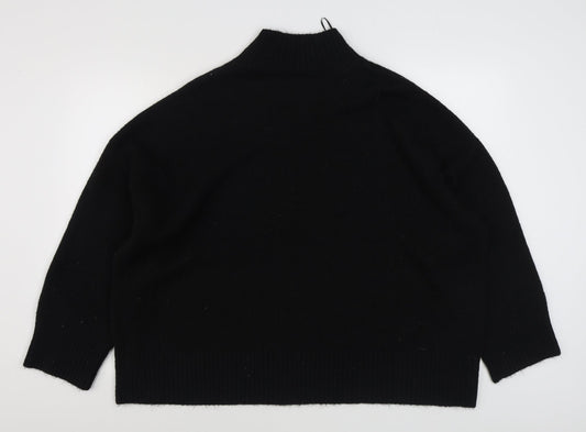 F&F Womens Black Round Neck Polyester Pullover Jumper Size 22