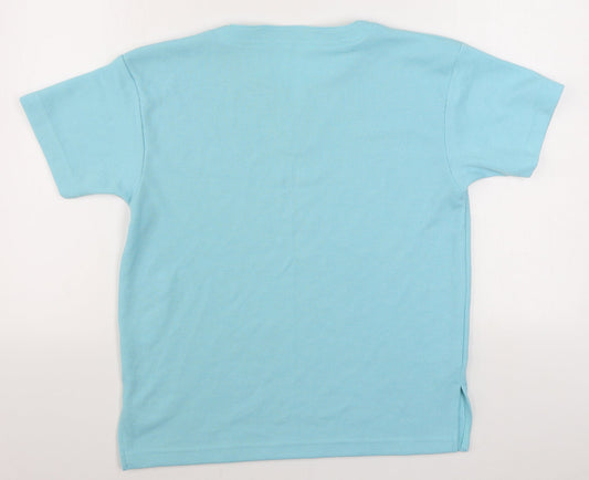 Womens UK Size S Preworn Blue Basic T-Shirt