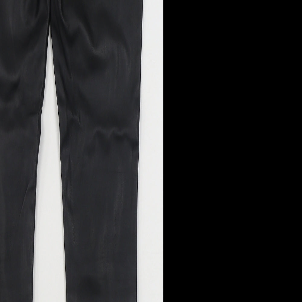 River Island Womens Black Polyurethane Jegging Trousers Size 6 L28 in Regular