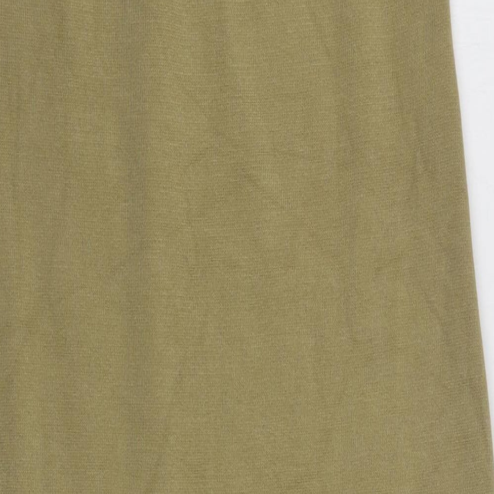 SheIn Womens Beige Viscose Bodycon Size M Square Neck Pullover