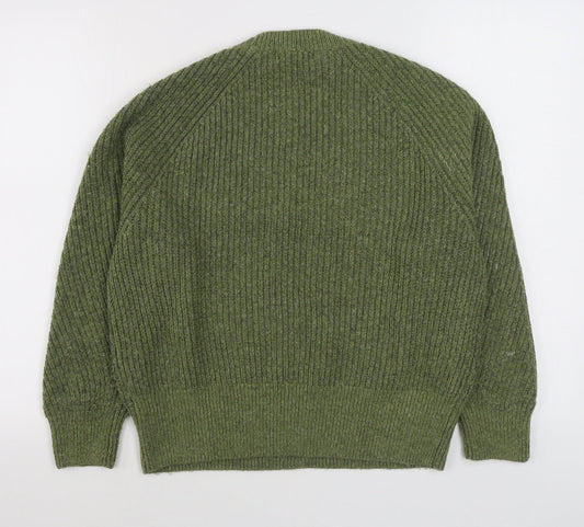 Primark Mens Green Round Neck Acrylic Pullover Jumper Size M