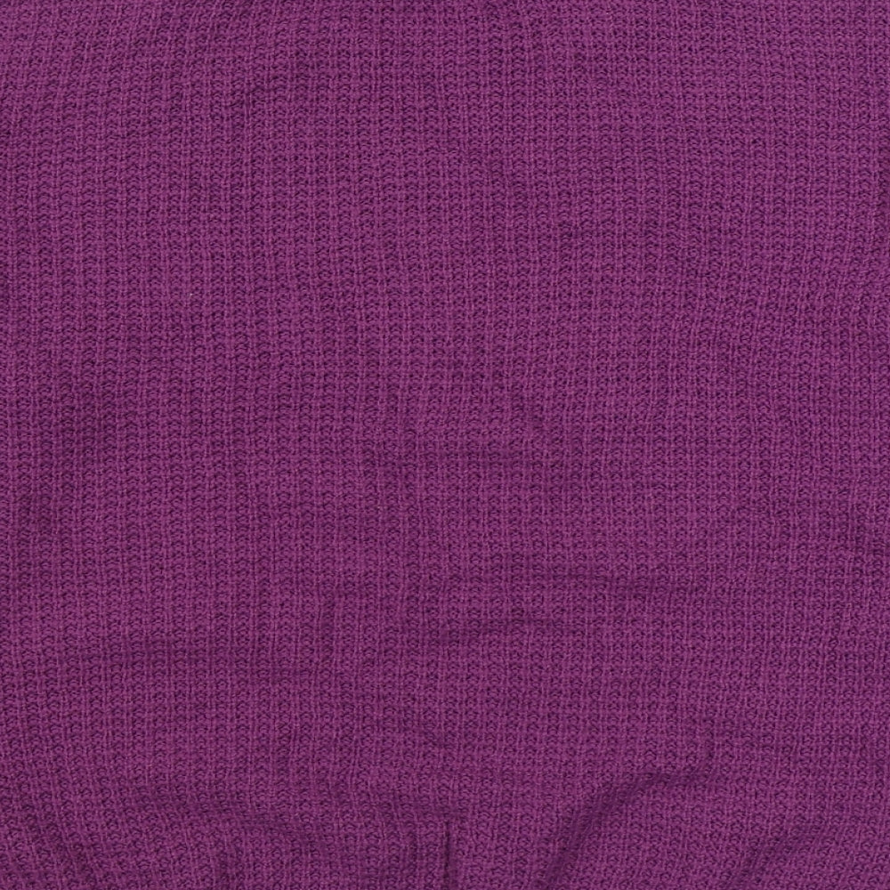Damart Womens Purple Round Neck Acrylic Pullover Jumper Size M