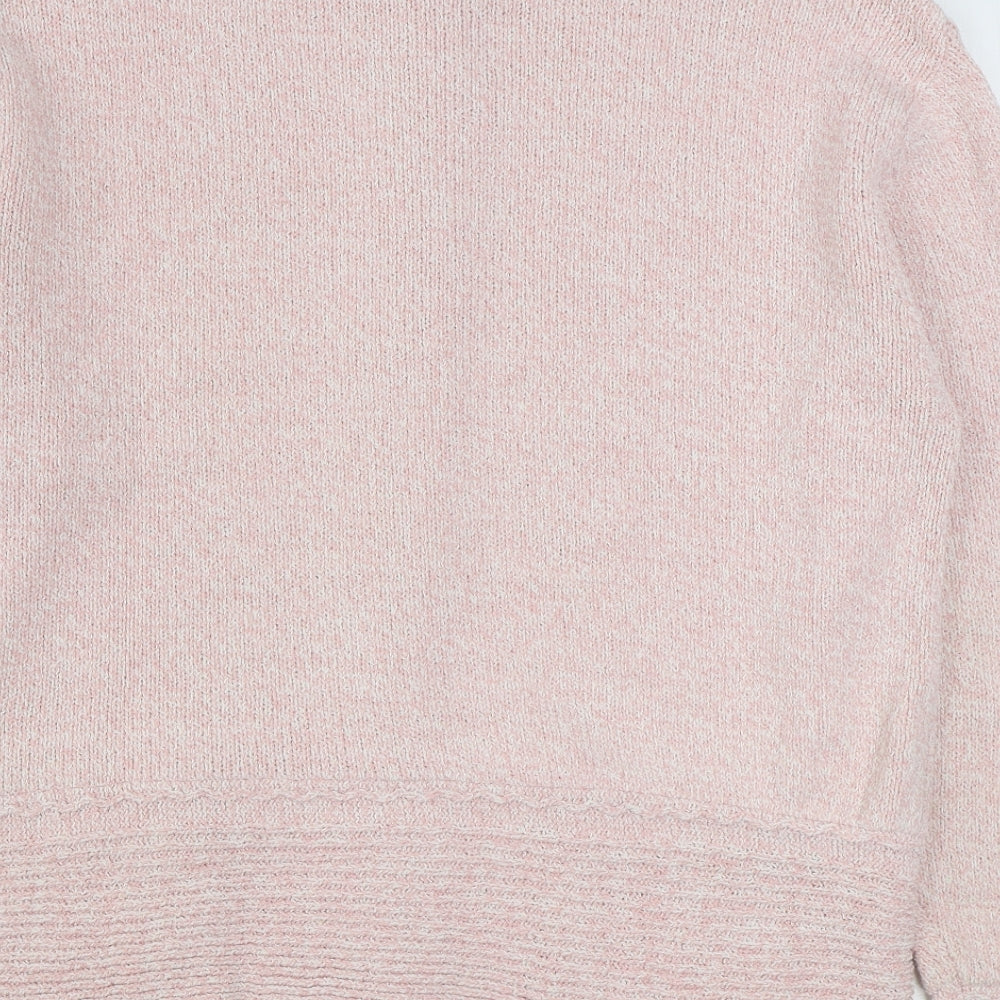 Womens UK Size L Lauren Taylor Pink Full Zip Jumper