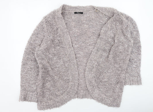 Womens UK Size L Bm Collection Brown Cardigan Jumper