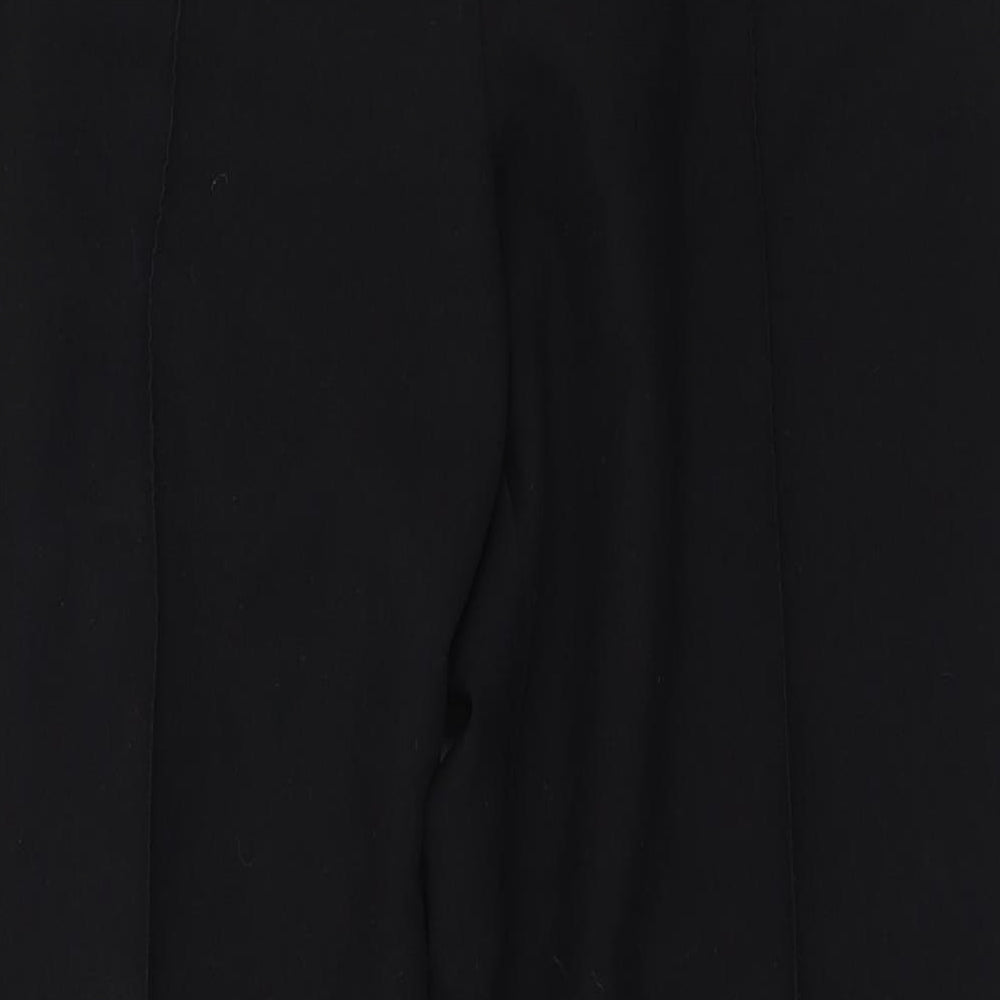BM Womens Black Polyester Trousers Size 14 L25 in Regular
