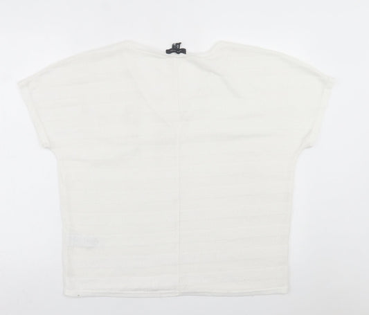 Womens UK Size L New Look White Pullover Jumper