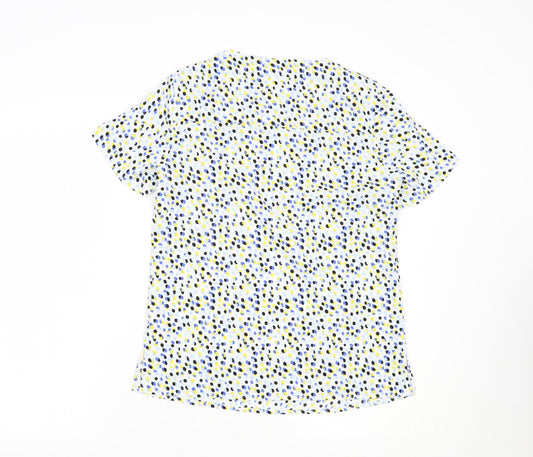 Womens UK Size 6 Vortex White Basic Blouse