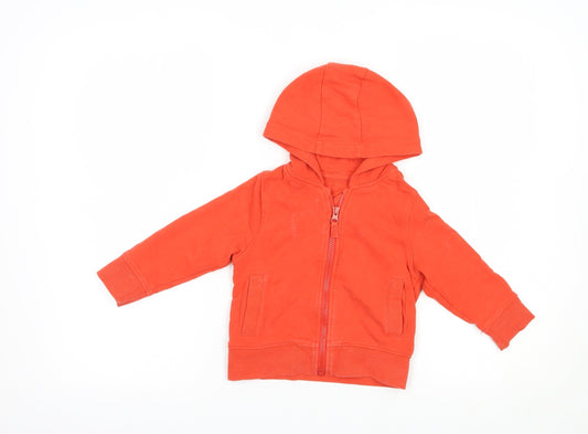 Mini Club Baby Red Cotton Full Zip Jumper Size 18-24 Months Zip