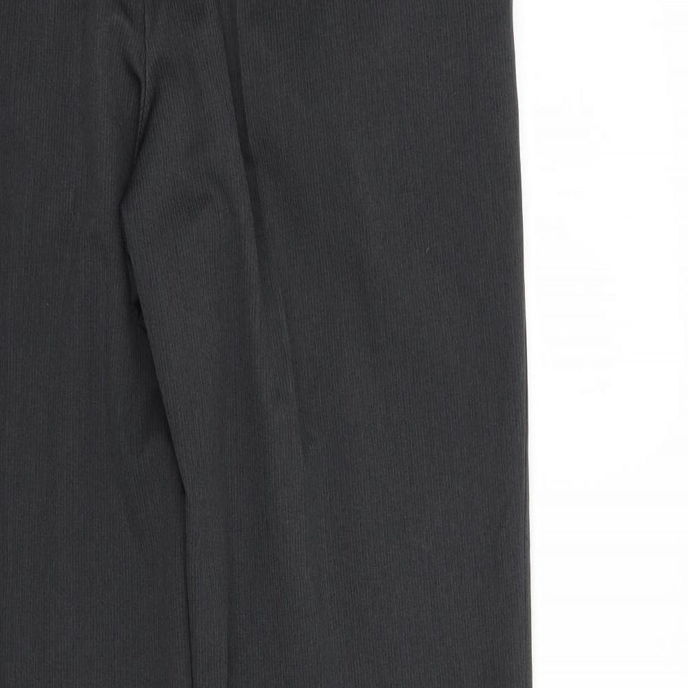 Dunnes Stores Mens Grey Polyester Dress Pants Trousers Size 36 in L29 in Regular Hook & Eye