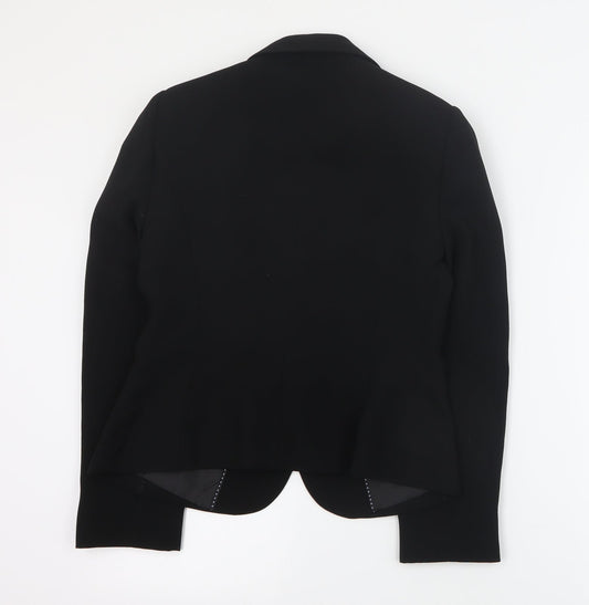 Marks and Spencer Womens Black Polyester Jacket Blazer Size 8